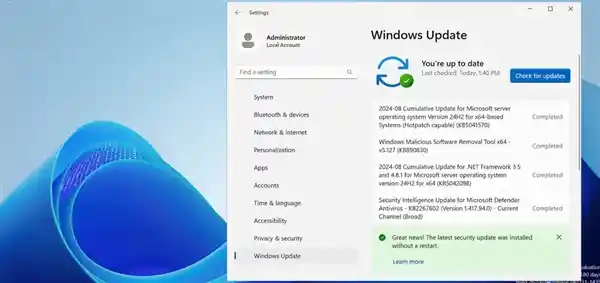 微软研发热补丁技术：Windows系统更新无需重启即可安装