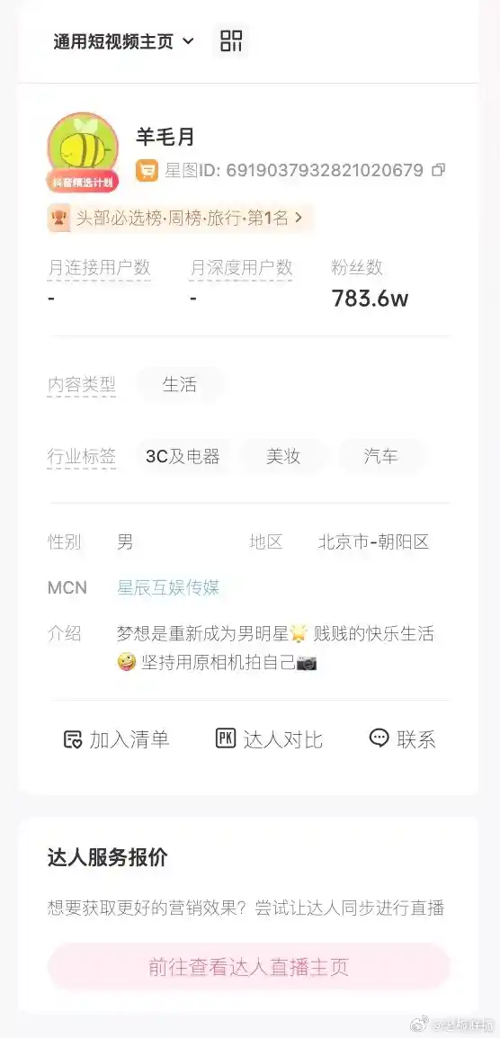 突发！三天内粉丝量骤降百万！羊毛月紧急停播视频广告，报价一夜飙升！