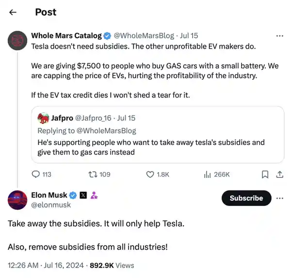特斯拉、SpaceX遭加州拒绝：马斯克怒了