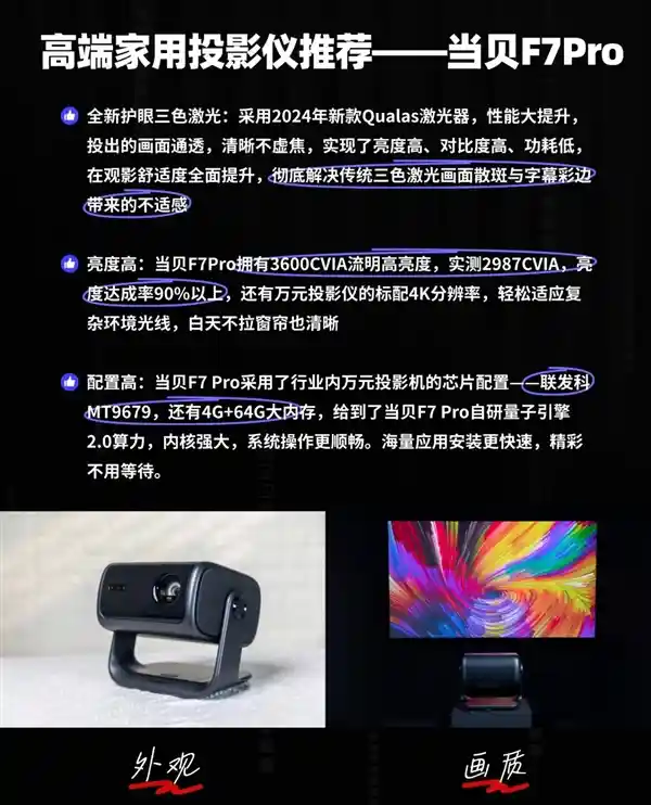 当贝F7Pro成为双十二家用投影仪销量冠军，为何它值得成为你家的首选？