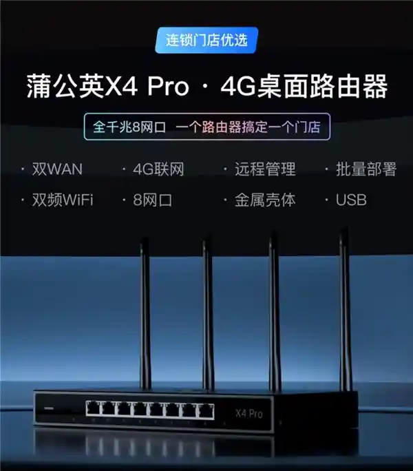 贝锐蒲公英X4 Pro：打破连锁门店网络难题，构建异地组网新风潮