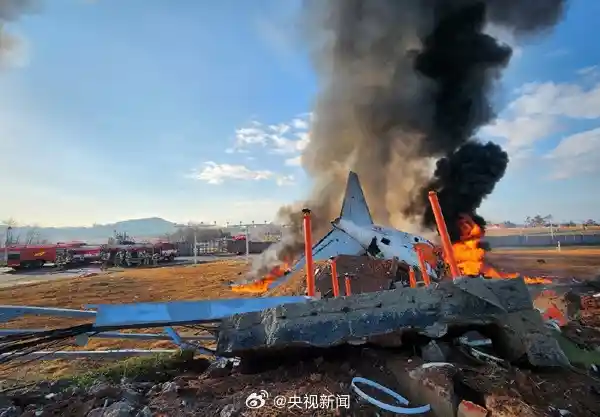韩国载181人客机降落时惊险火光四溅：全程被镜头记录 现场惨烈