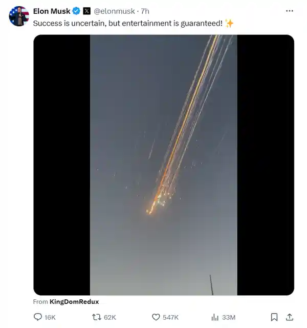 星舰第七次试飞引人深思：神秘筷子夹火箭再现，飞船却意外上演空中解体秀