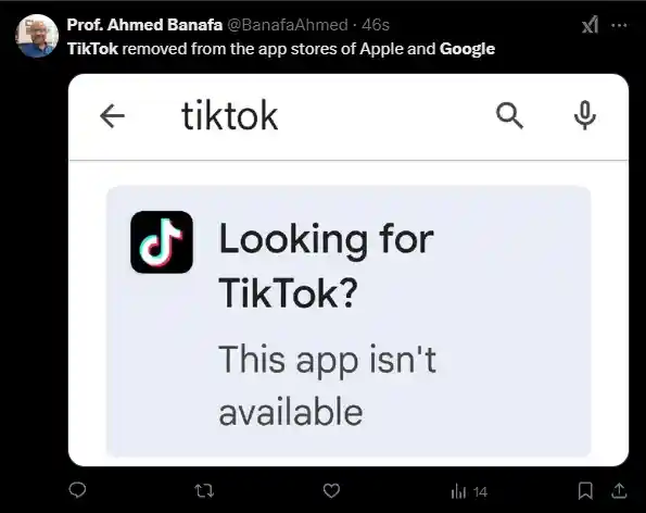 《TikTok宣布退出美国市场！苹果和谷歌应用商店下架》