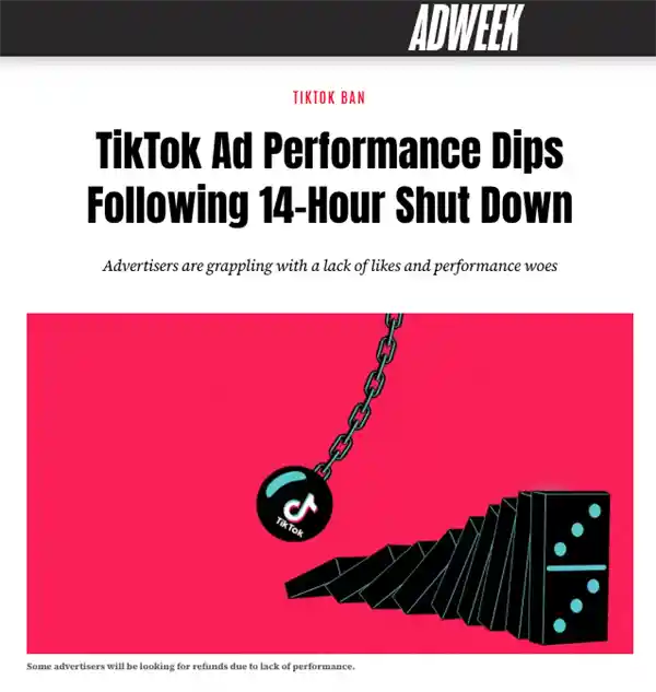 TikTok广告预算或将流向Meta，封禁困局引发数十亿资金大迁徙