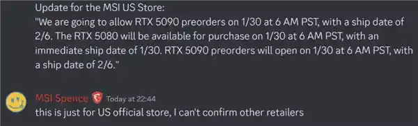 零售商RTX 5090库存仅剩个位数！微星等品牌推迟发售时间