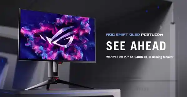 华硕ROG震撼发布全球首款27寸4K 240Hz OLED电竞显示器PG27UCDM
