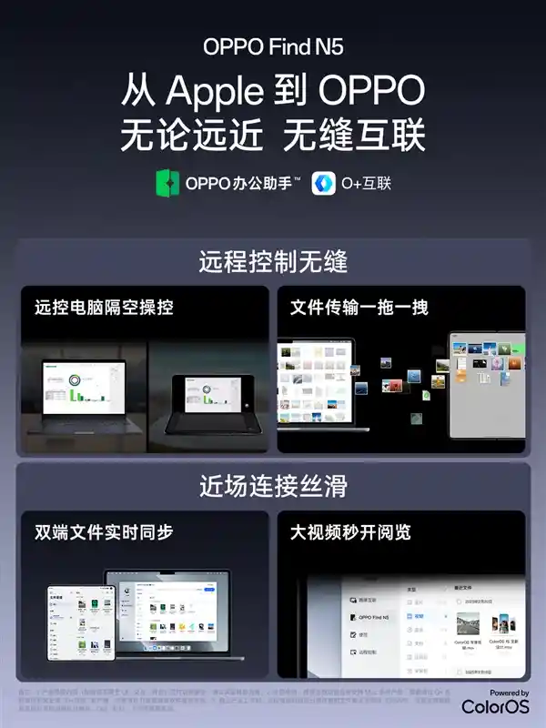 【OPPO Find N5创新功能：折叠屏手机变身苹果Mac遥控器，重新定义生产力！】