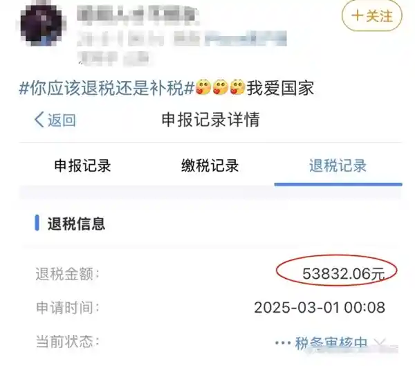凌晨退税惊喜！一名网友在3月喜获5万多元退税，喜上眉梢！