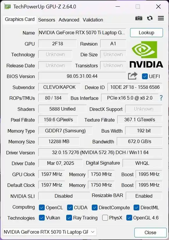 《移动神器！RTX 5070Ti游戏实测性能爆表，体验重塑新高度》