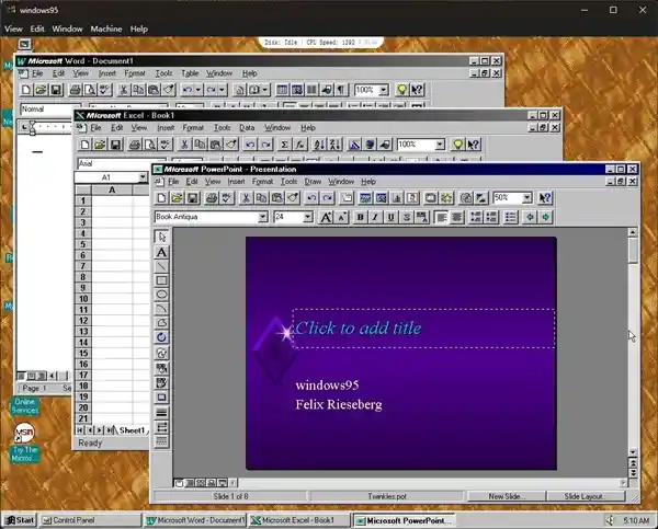 《穿越时空：2025年轻松畅玩Windows 95，颠覆想象无需重装》