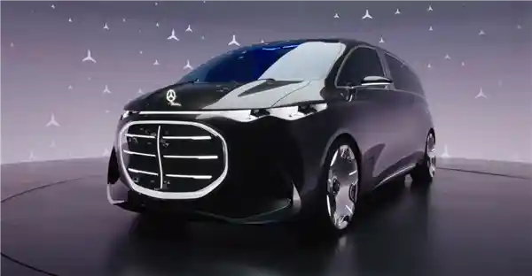 《翩然启航：奔驰纯电豪华MPV概念车首发独创蝶翼方向盘》