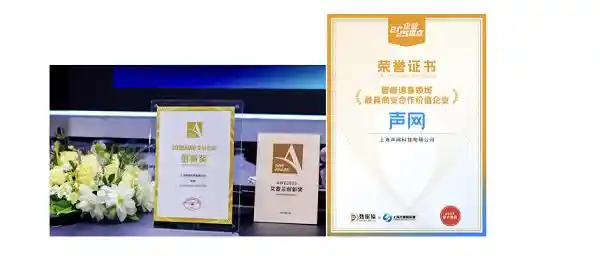 声网荣获智能语音领域商业合作价值之星