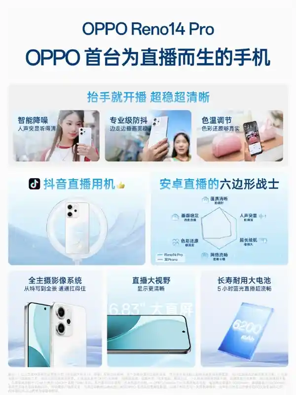 《直播手机新标杆！Reno14 Pro重磅出击破解行业三大痛点》