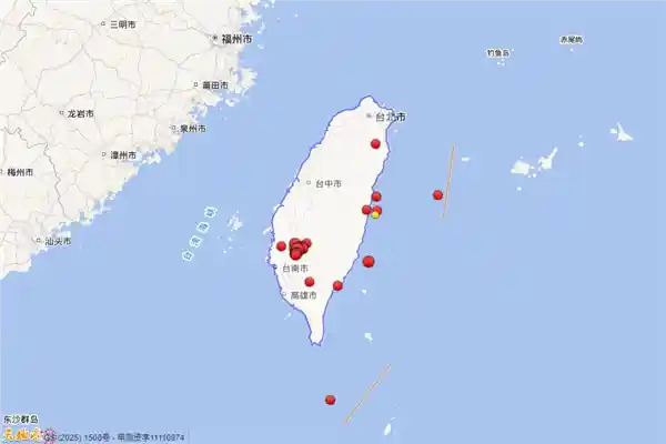 《2025年迄今：台湾省成三级以上地震高发地，共记录318次》