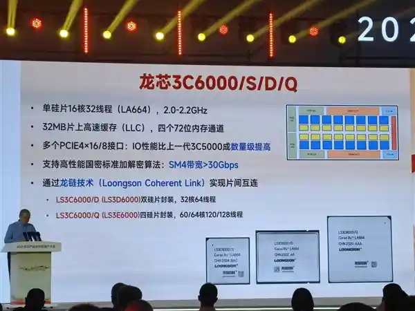 龙芯3C6000震撼登场：64核128线程，性能直逼至强8380！